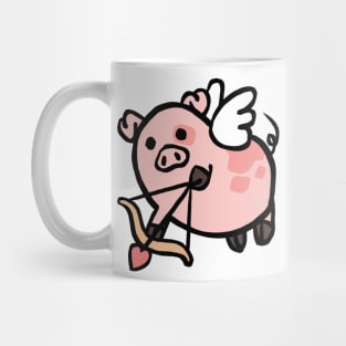 Cute Cartoon Cupid Piggy Mug